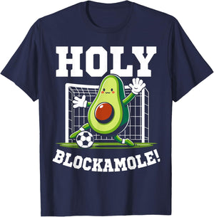 Holy Blockamole soccer player avocado soccer funny T-Shirt - T-Shirt | Navy