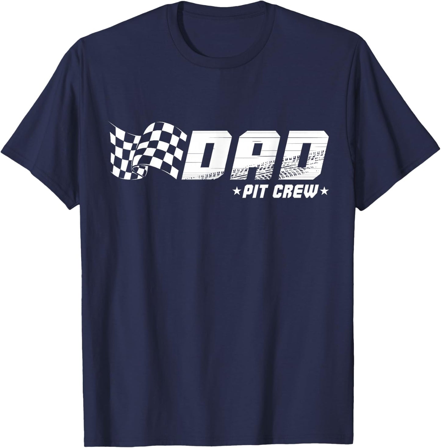 Dad Pit Crew Race Car Birthday Family Racing T-Shirt - T-Shirt | Navy