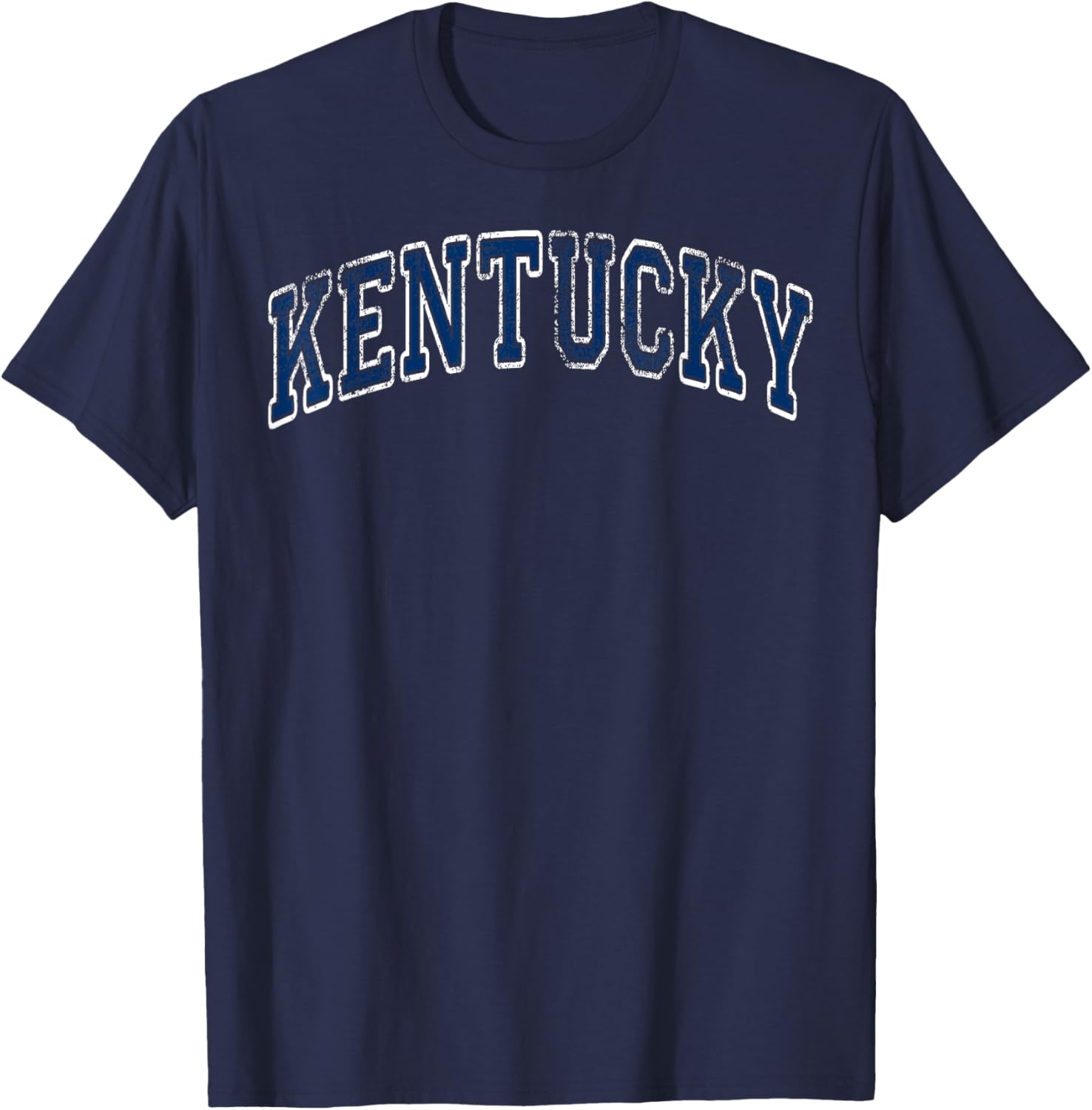 Kentucky KY Retro Vintage Athletic Sports Design Blue Style T-Shirt - T-Shirt | Navy
