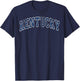 Kentucky KY Retro Vintage Athletic Sports Design Blue Style T-Shirt - T-Shirt | Navy