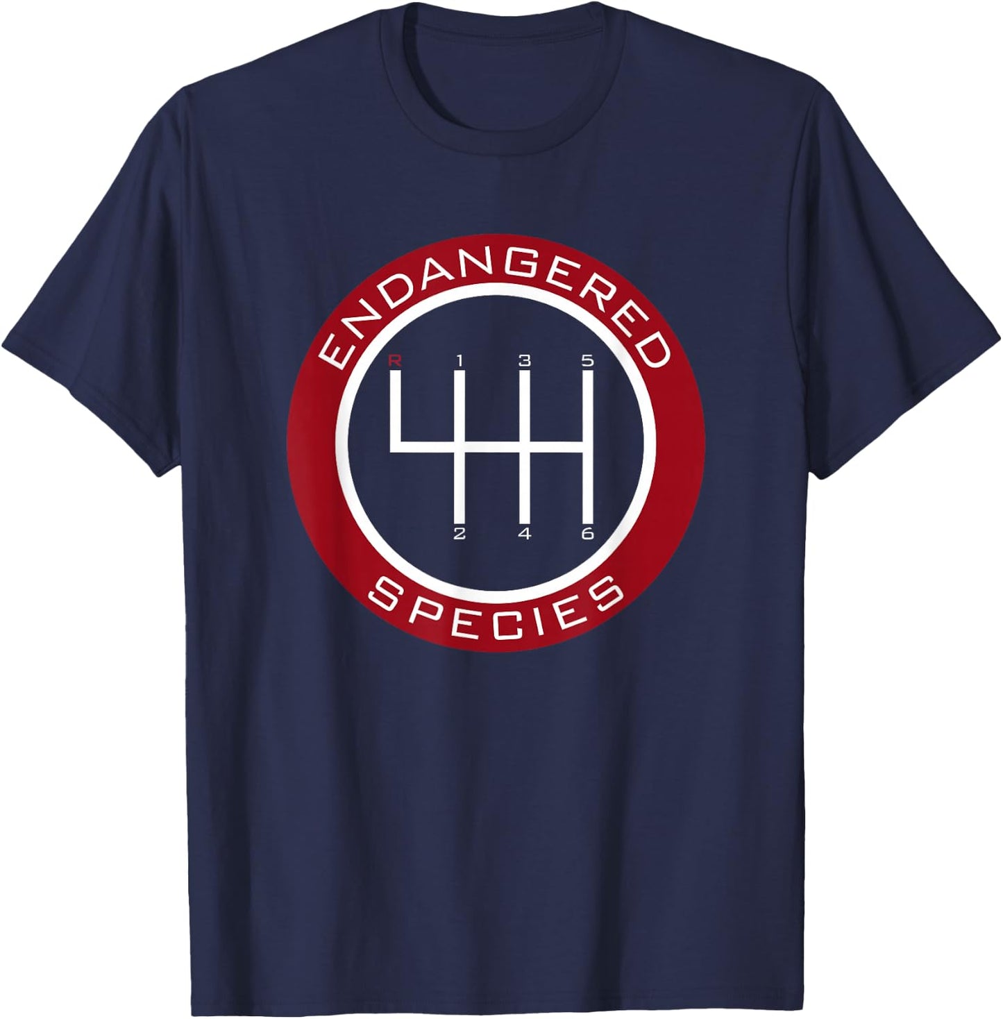 Car Guy, Mechanic, Endangered Species, Manual Shifter T-Shirt - T-Shirt | Navy