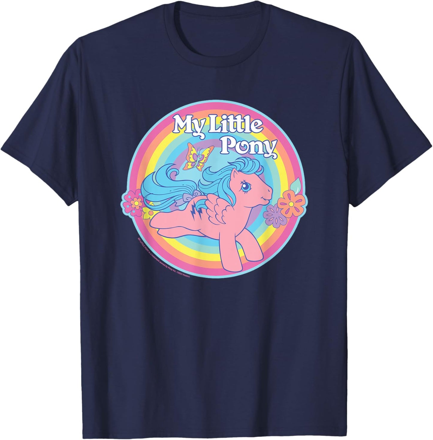 My Little Pony Firefly Smile Rainbow Circle T-Shirt - T-Shirt | Navy