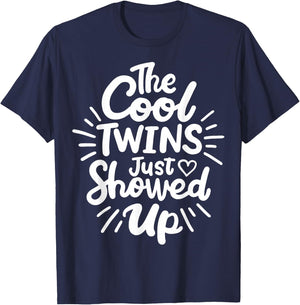 Twins Twin The Cool Twin Just Showed Up T-Shirt - T-Shirt | Navy