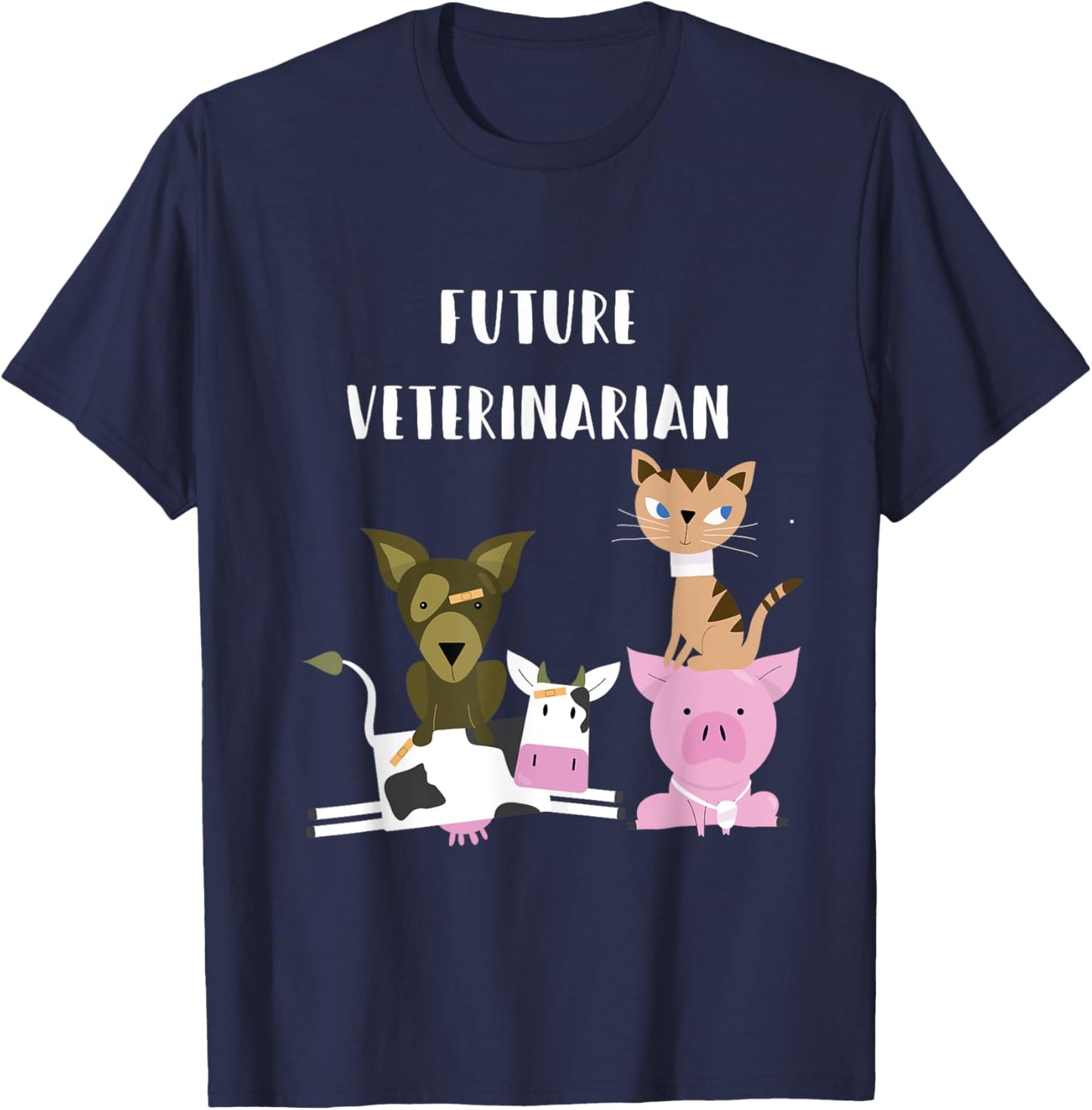 Future Veterinarian Funny Animal Lover T Shirt T-Shirt - T-Shirt | Navy