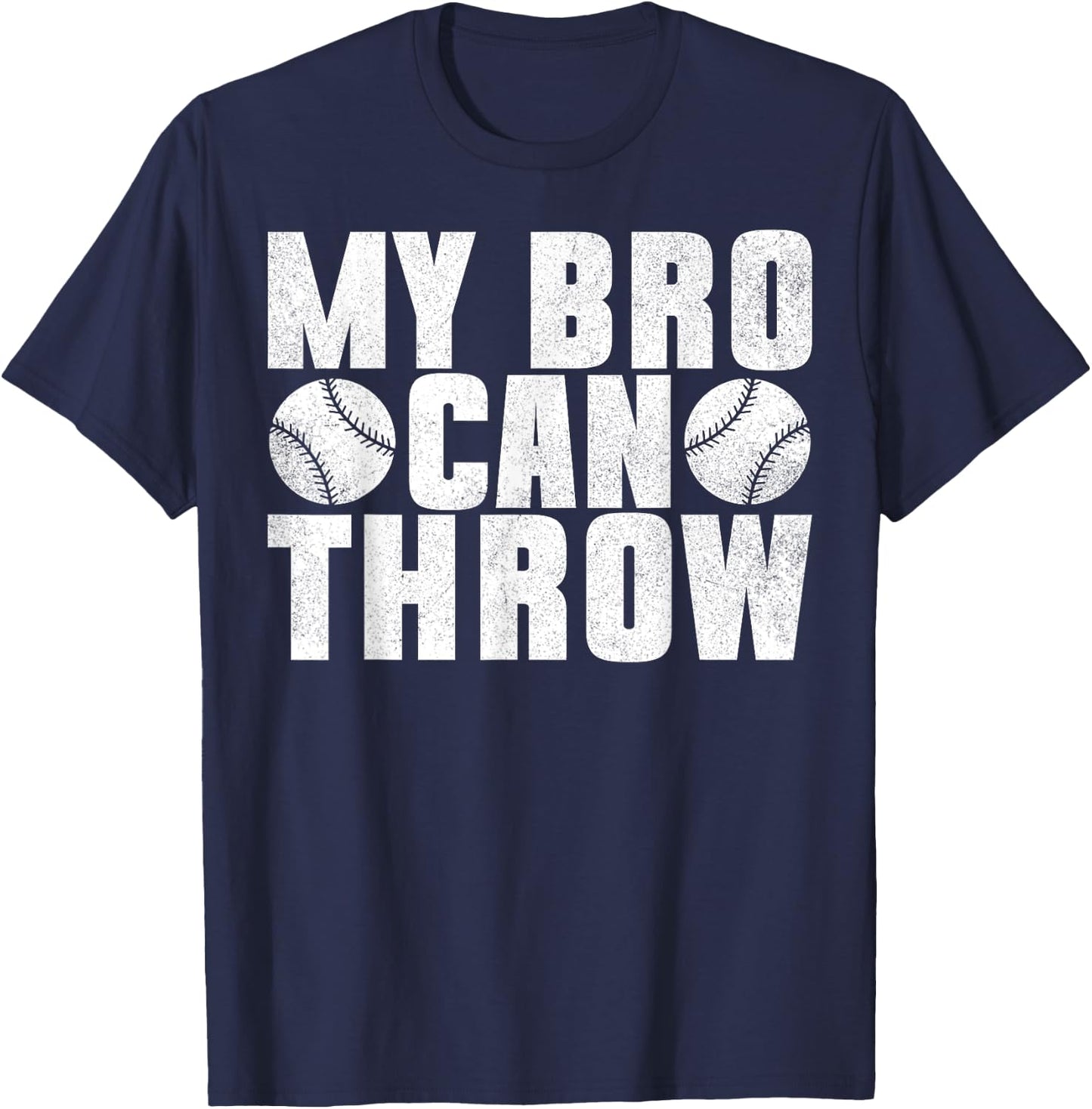 My Bro Can Throw Pitcher Baseball Player Boys T-Shirt - T-Shirt | Navy