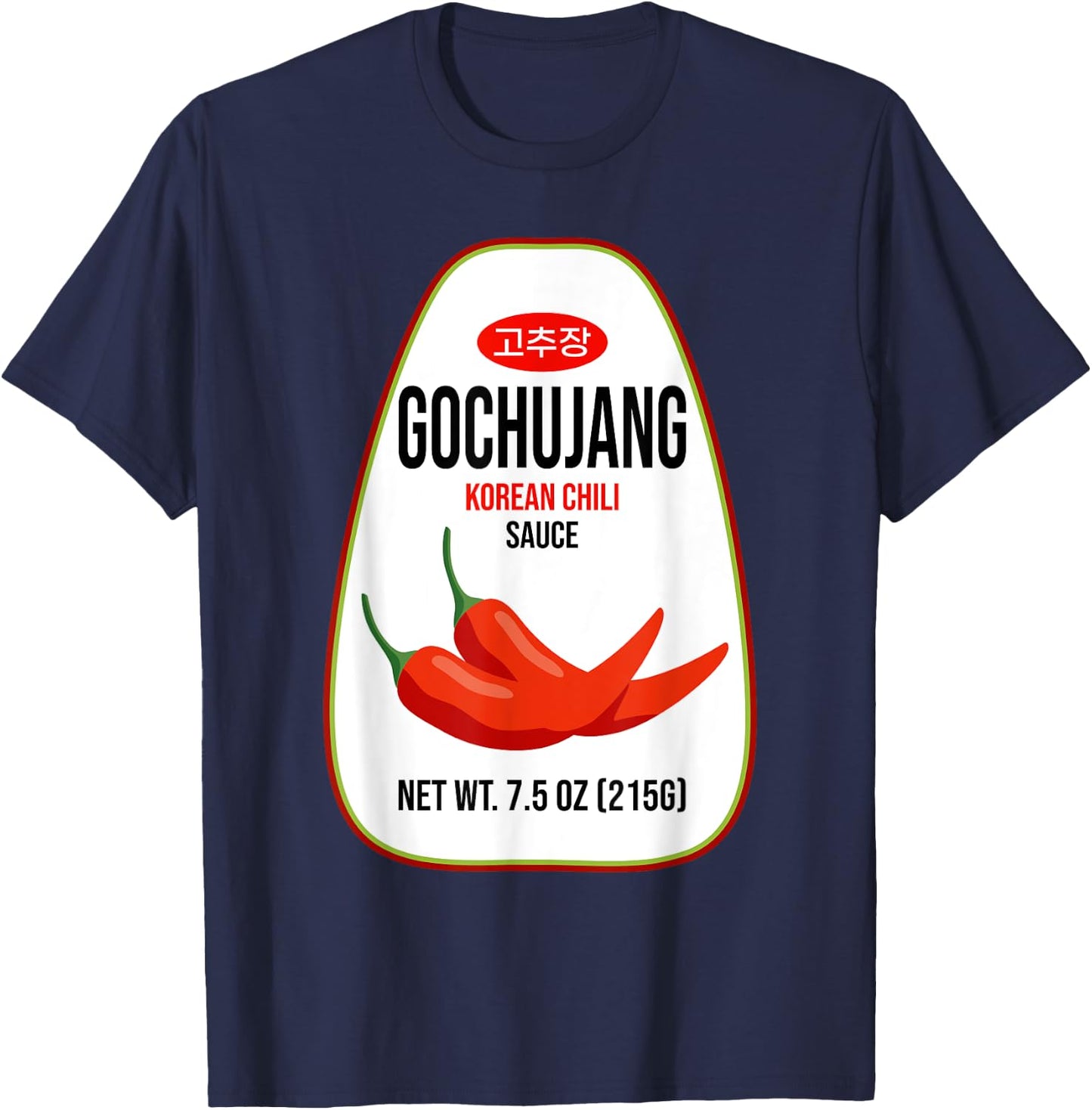 Gochujang Korean Chili Paste Halloween Easy DIY Lazy Costume T-Shirt - T-Shirt | Navy