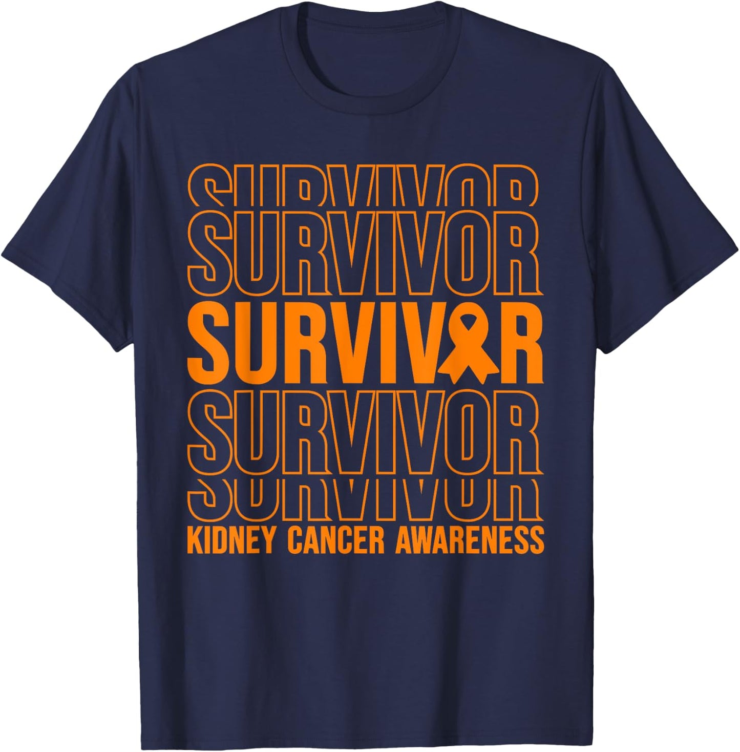 Kidney Cancer Survivor Kidney Cancer Awareness T-Shirt - T-Shirt | Navy