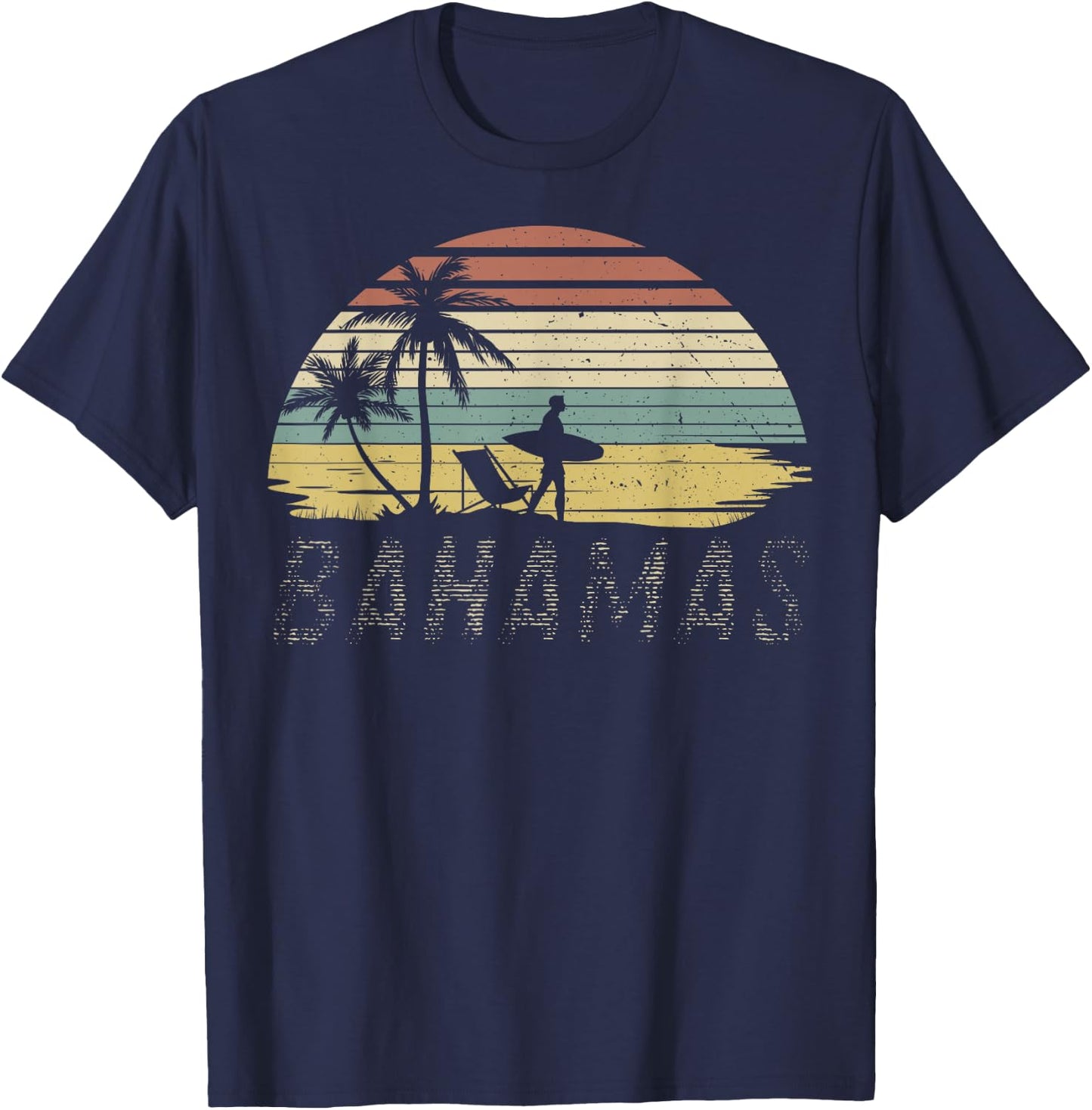 Proud Bahamas Bahamians Flag Gift Design Idea Nassau design T-Shirt - T-Shirt | Navy