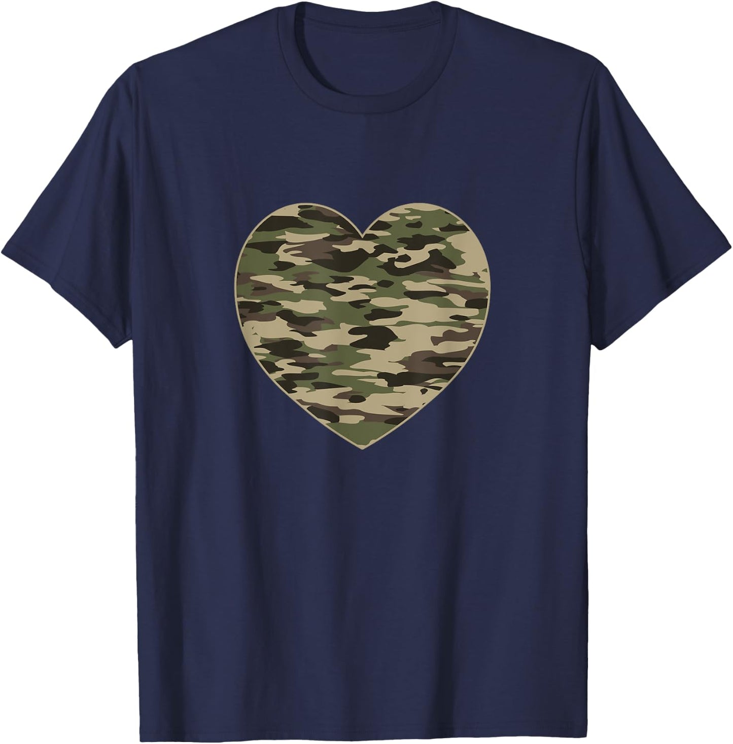 Heart Camoflauge Clothing Women Men Camo Military Tactical T-Shirt - T-Shirt | Navy