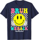 Bruh We Back for Boys, Girls, and Teachers BackTo School T-Shirt - T-Shirt | Navy
