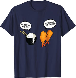 Funny Asian Food Gift Pun Humor Food Graphic Rice Tempura T-Shirt - T-Shirt | Navy