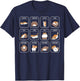 Cat Calendar Men Women & Kids Funny Cat T-Shirt - T-Shirt | Navy