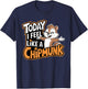 Today I Feel Like A Chipmunk Funny Cute Cartoon Kids Animal T-Shirt - T-Shirt | Navy