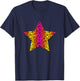 Star Shape - Cute Rainbow Cheetah Leopard Print Graphic T-Shirt - T-Shirt | Navy