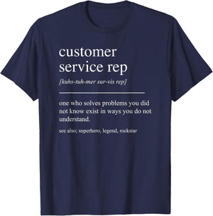 Funny Customer Service Rep Definition Retirement T-Shirt - T-Shirt | Navy