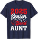 2025 Band Senior Aunt Class of 2025 Graduation T-Shirt - T-Shirt | Navy