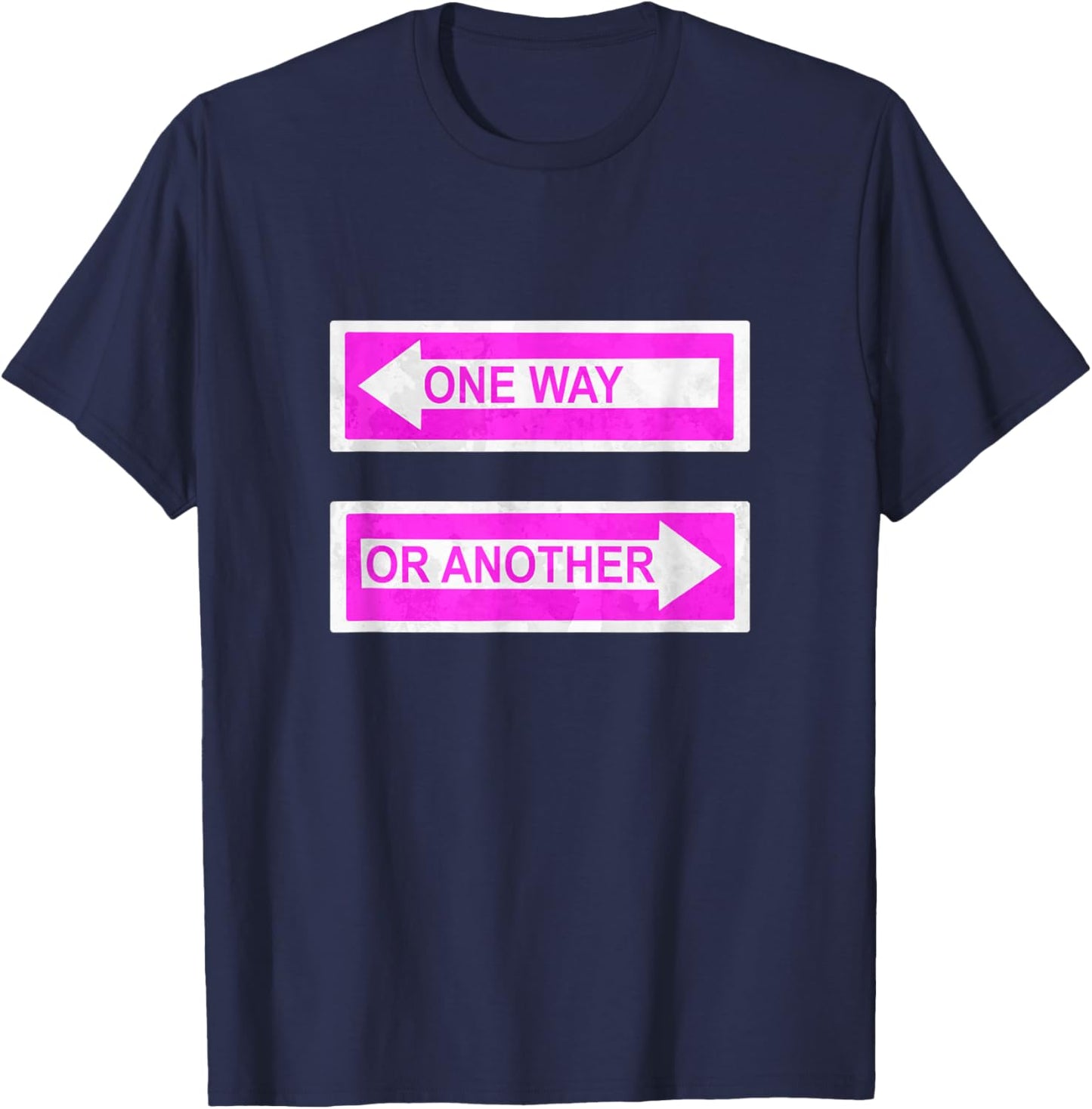 Pink Either Way Pink Graphic T-Shirt - T-Shirt | Navy