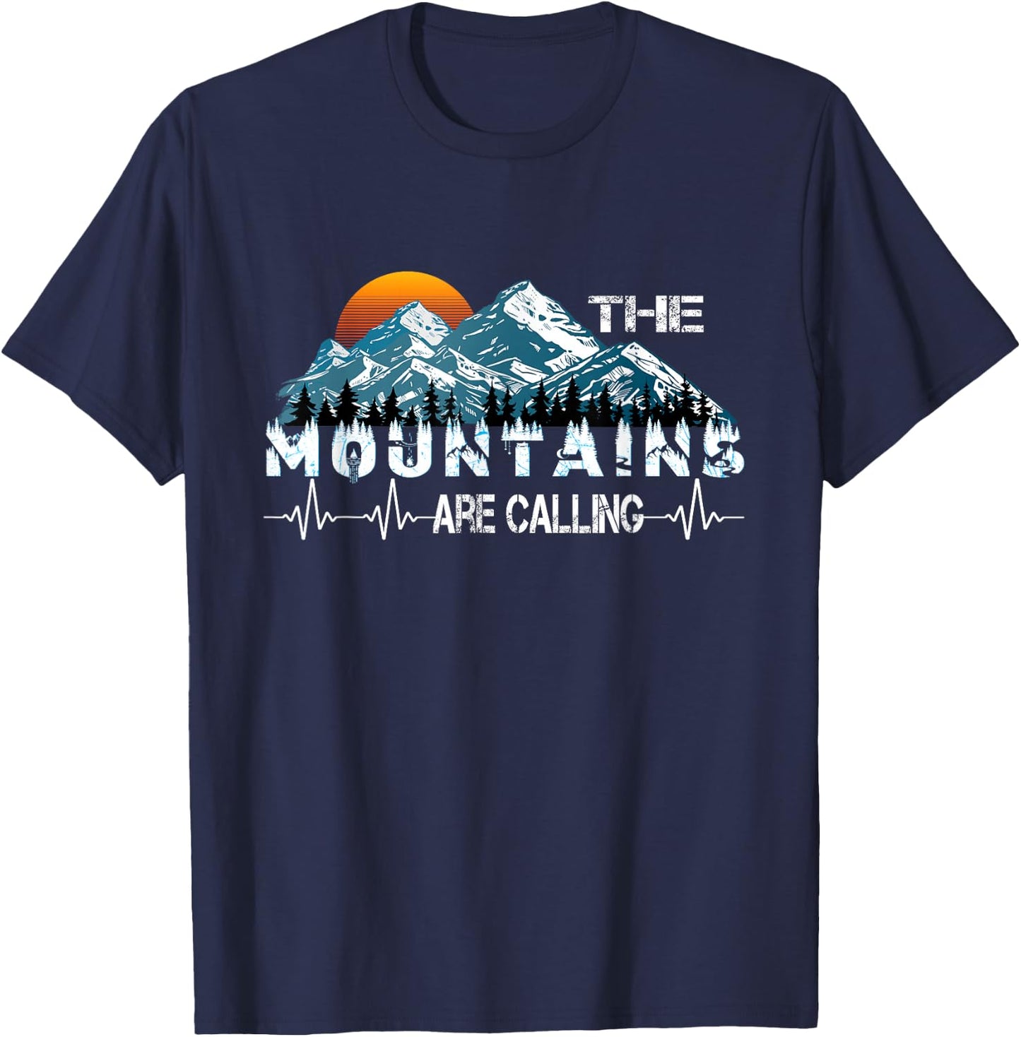 The Mountains Are Calling T-Shirt - T-Shirt | Navy