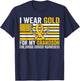 I Wear Gold For My Grandson Childhood Cancer USA Flag Men T-Shirt - T-Shirt | Navy
