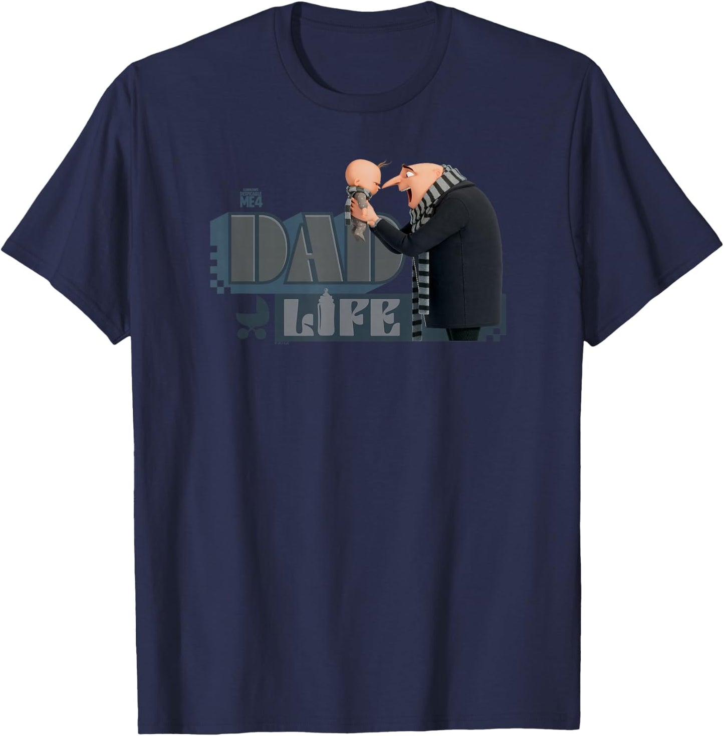 Minions Despicable Me 4 Gru Dad Life T-Shirt - T-Shirt | Navy