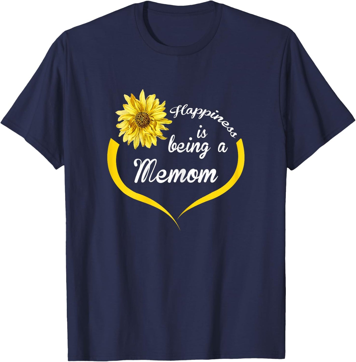 Memom Design: Happiness Is Being A Memom T-Shirt - T-Shirt | Navy
