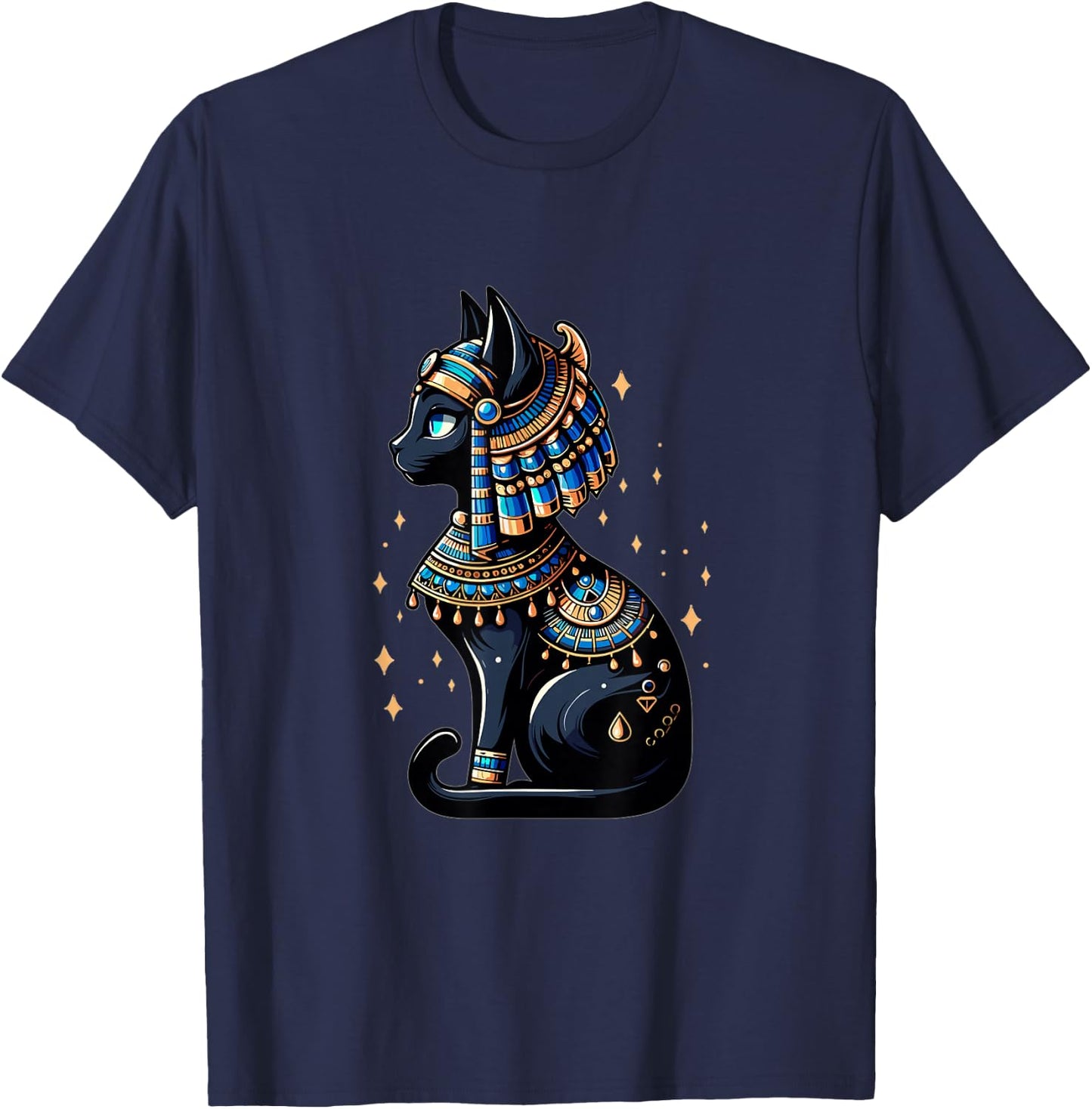 Mythology Egyptian God Bastet T-Shirt - T-Shirt | Navy