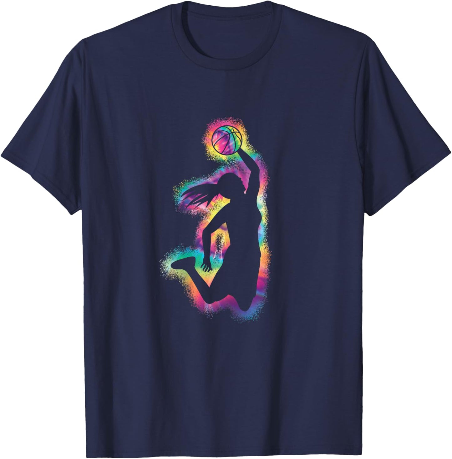 Cute Basketball Player Basketball Lover Women Girls T-Shirt - T-Shirt | Navy