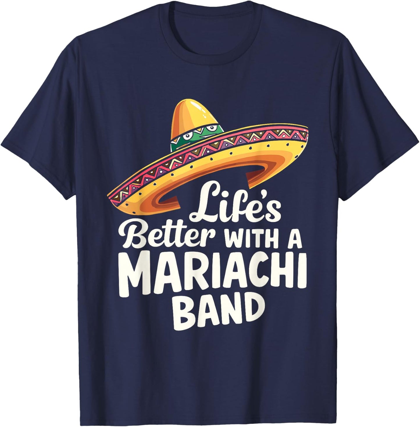 Traditional Mexican Cultural Music Mariachi Lover Fiesta T-Shirt - T-Shirt | Navy