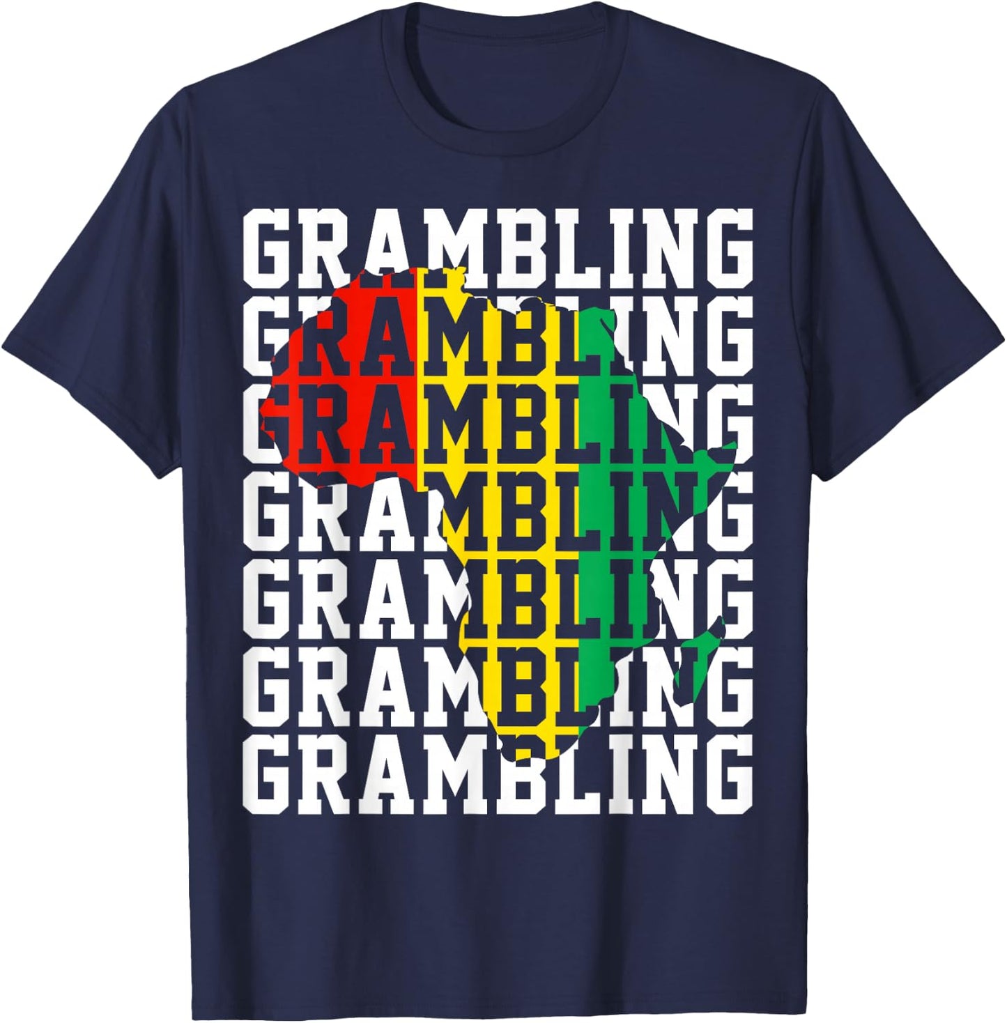 Grambling HBCU with Africa Historical Black College Alumni T-Shirt - T-Shirt | Navy