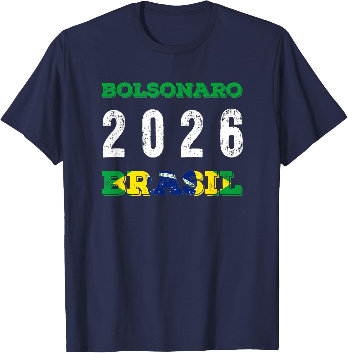 Camiseta Bolsonaro Presidente 2026 Brasil T-Shirt - T-Shirt | Navy