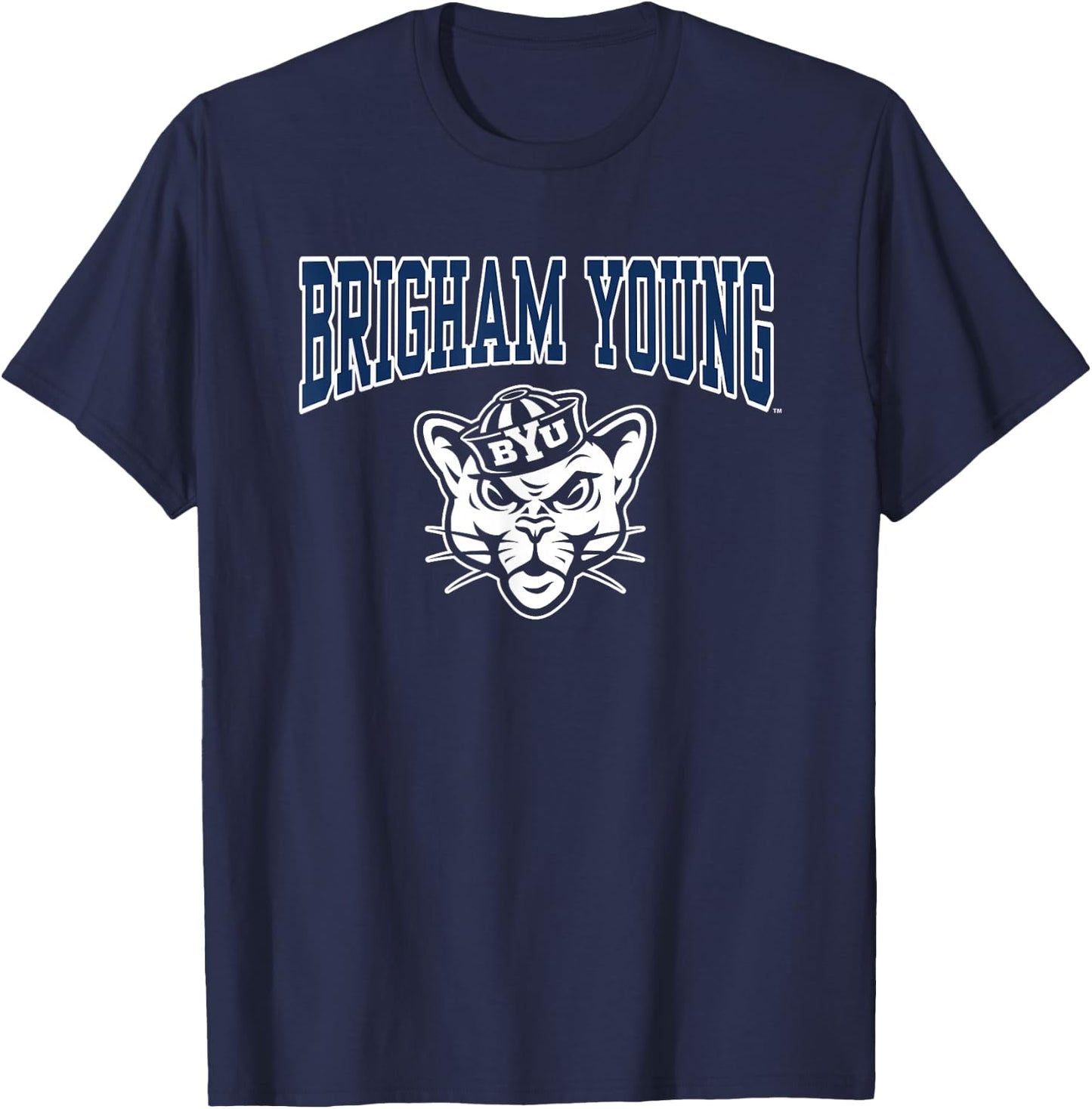 BYU Cougars Cosmo Mascot Blue Officially Licensed T-Shirt - T-Shirt | Navy
