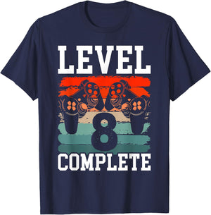 8 Years Marriage Anniversary 8 Year Married Level 8 Complete T-Shirt - T-Shirt | Navy