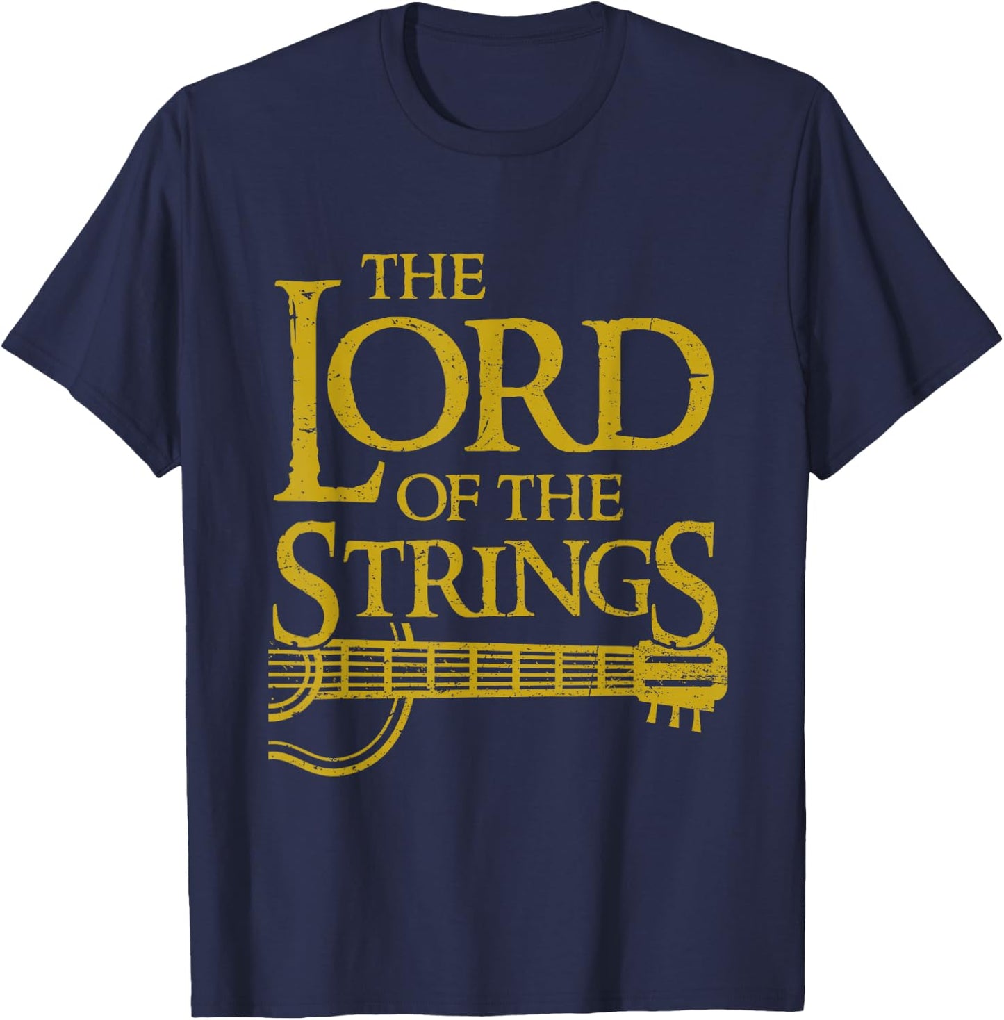 Funny Lord Strings Music Instrument Guitar Player Guitarist T-Shirt - T-Shirt | Navy