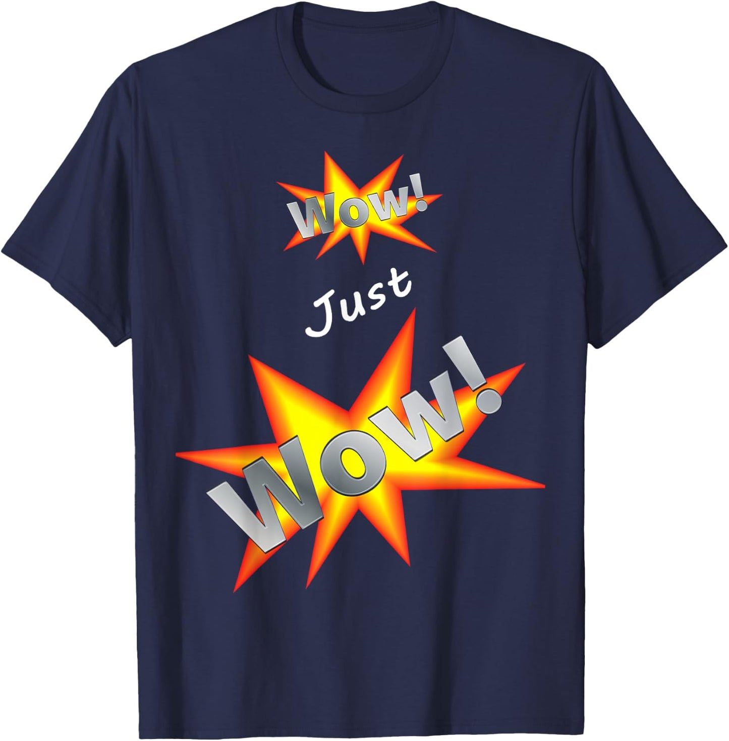Wow just wow show your appreciation and surprise pop art T-Shirt - T-Shirt | Navy
