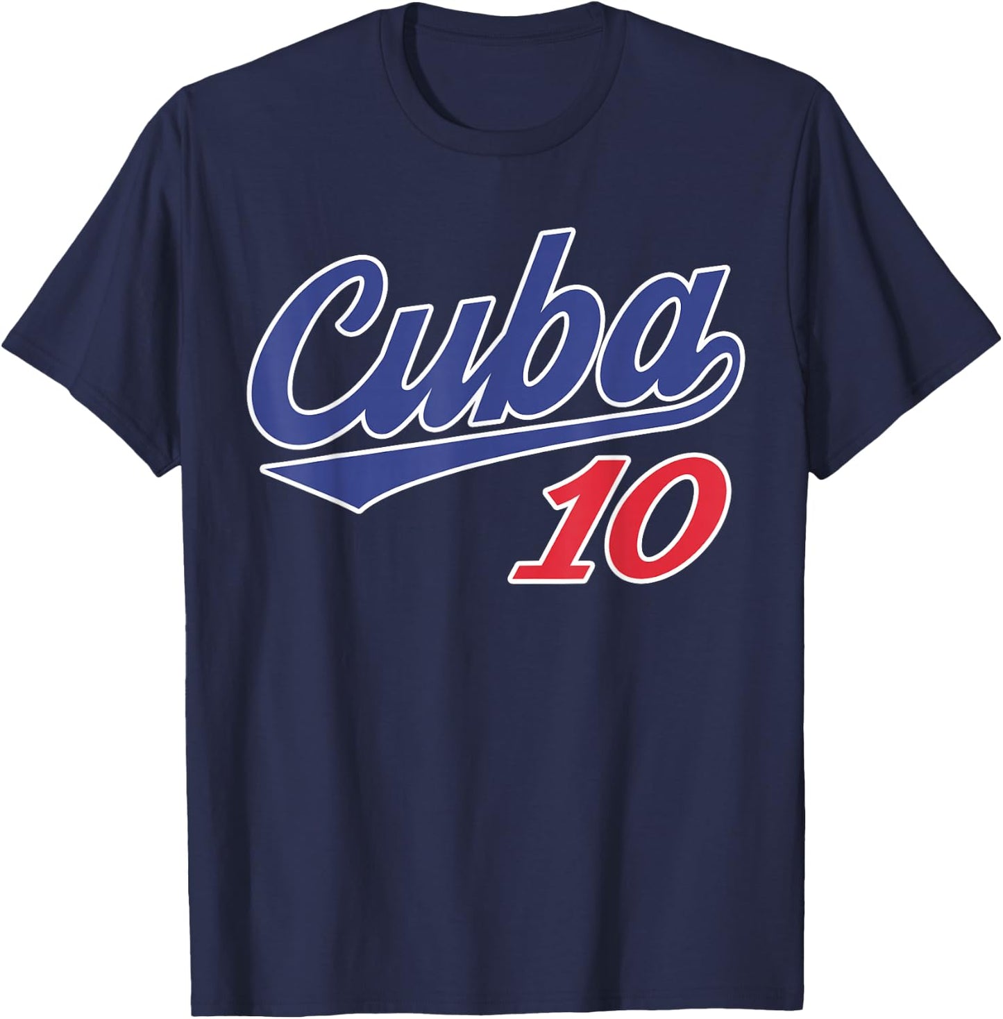 Cuba 10 Baseball Player Cuban Baseball Fans T-Shirt - T-Shirt | Navy