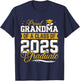 Proud Grandma Of A Class Of 2025 Graduate Senior Graduation T-Shirt - T-Shirt | Navy