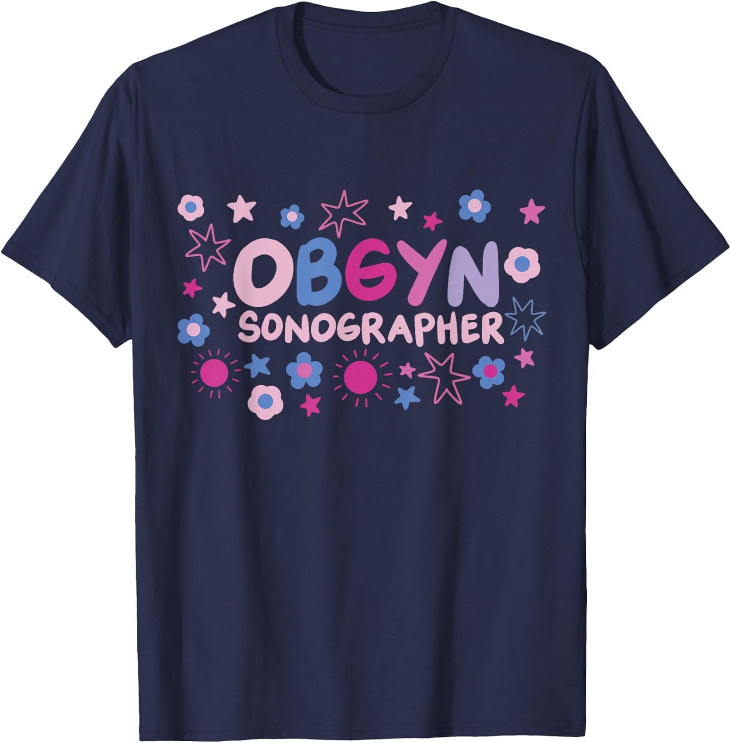 Obgyn Sonographer T-Shirt - T-Shirt | Navy