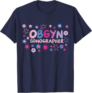 Obgyn Sonographer T-Shirt - T-Shirt | Navy