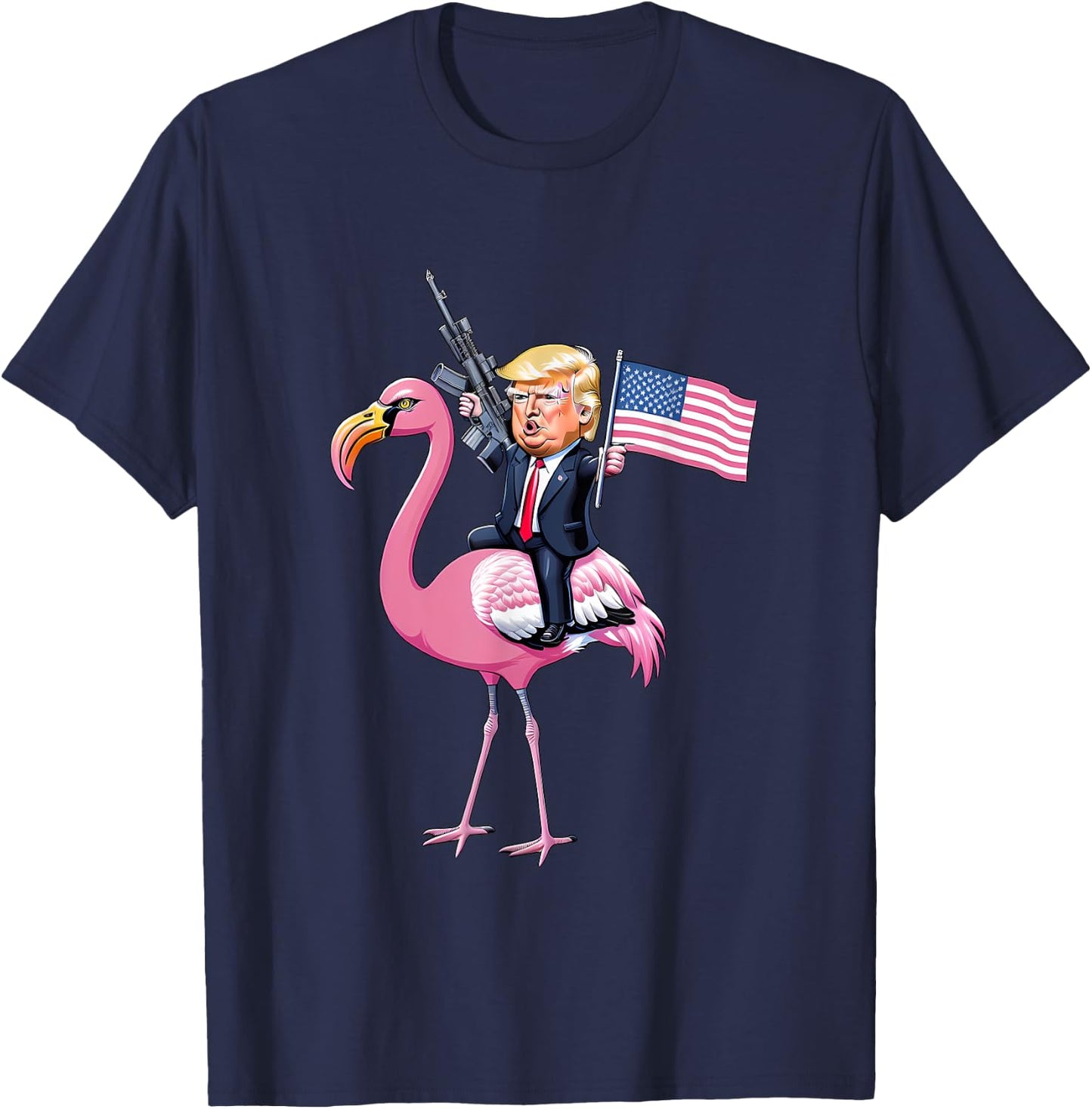 President Donald Trump Flamingo T-Shirt - T-Shirt | Navy