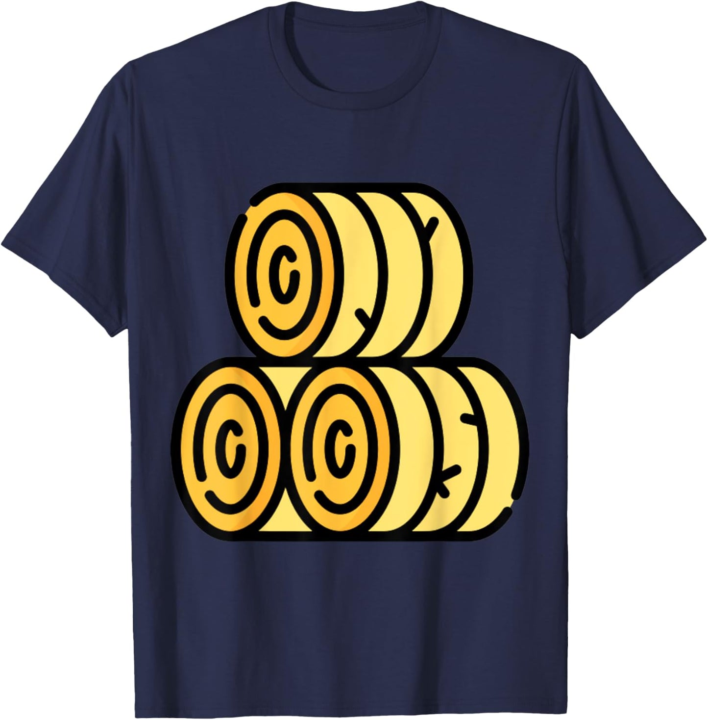 Hay Bale Farm Farming T-Shirt - T-Shirt | Navy