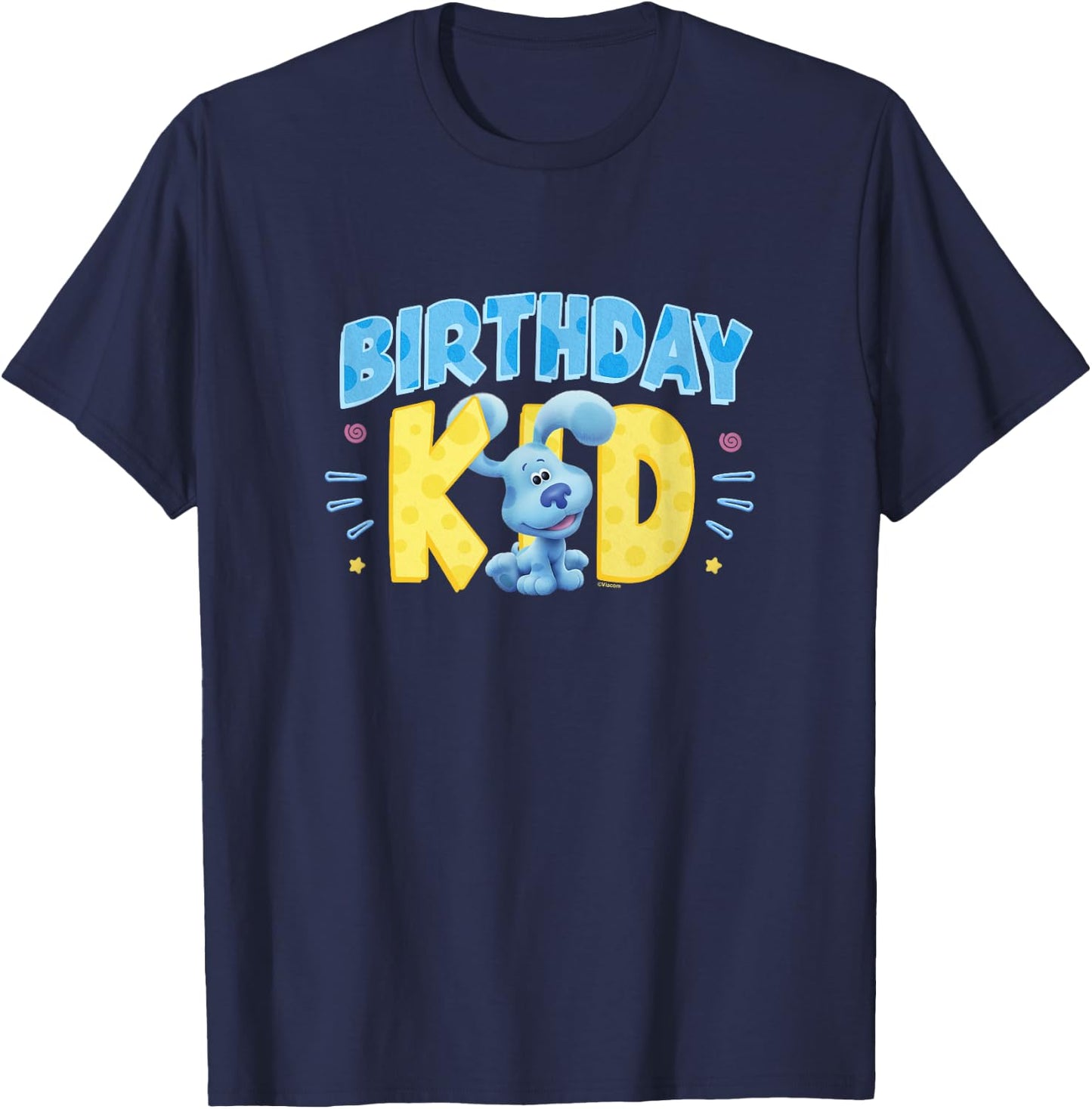 Blue's Clues & You Birthday Kid Cute Blue Logo T-Shirt - T-Shirt | Navy
