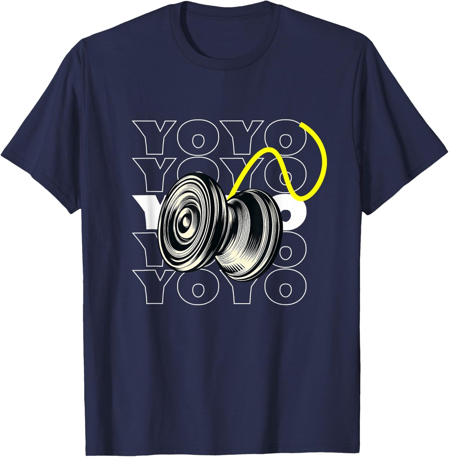 Retro Style Vintage Yoyo Lover Toy Game Pastime YOYO T-Shirt - T-Shirt | Navy
