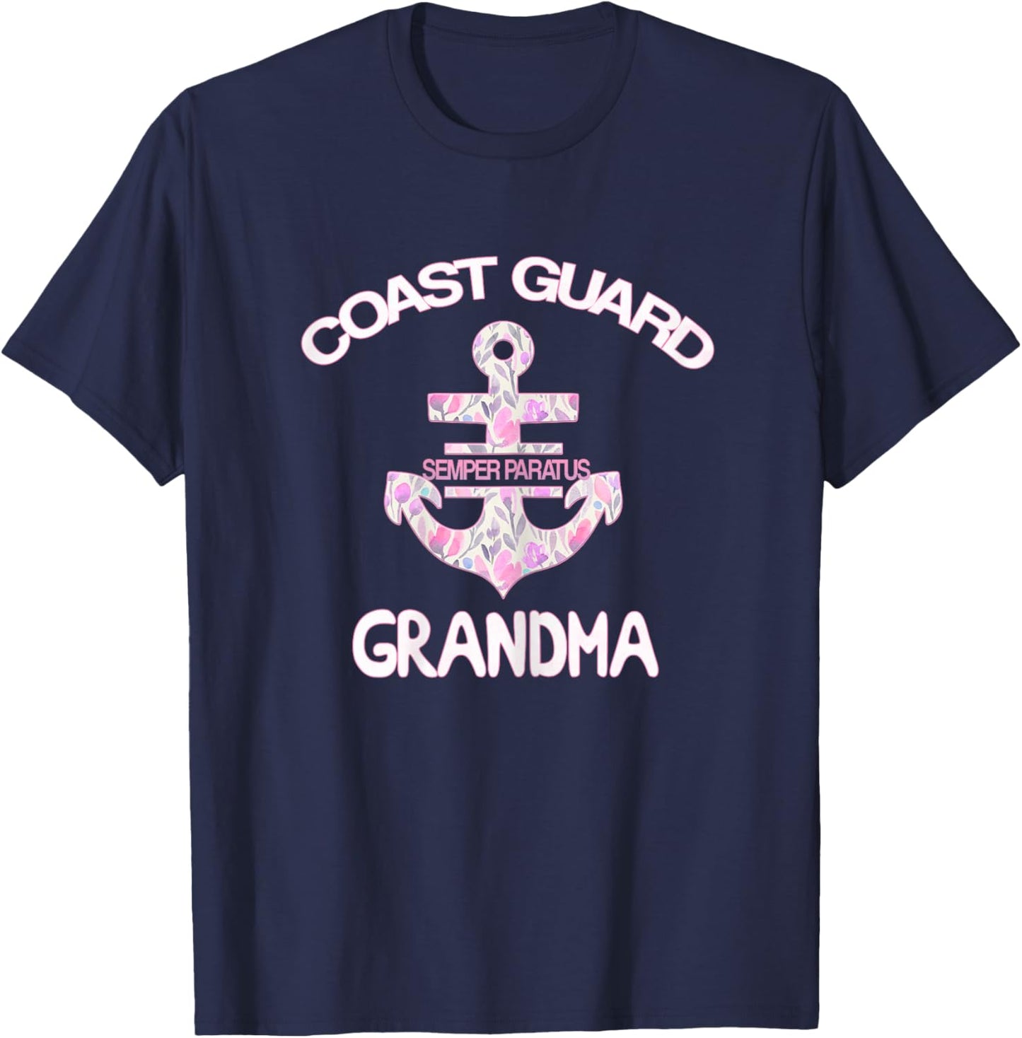 Coast Guard Grandma Granny Teeshirt Gift T-Shirt - T-Shirt | Navy