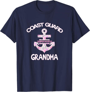 Coast Guard Grandma Granny Teeshirt Gift T-Shirt - T-Shirt | Navy