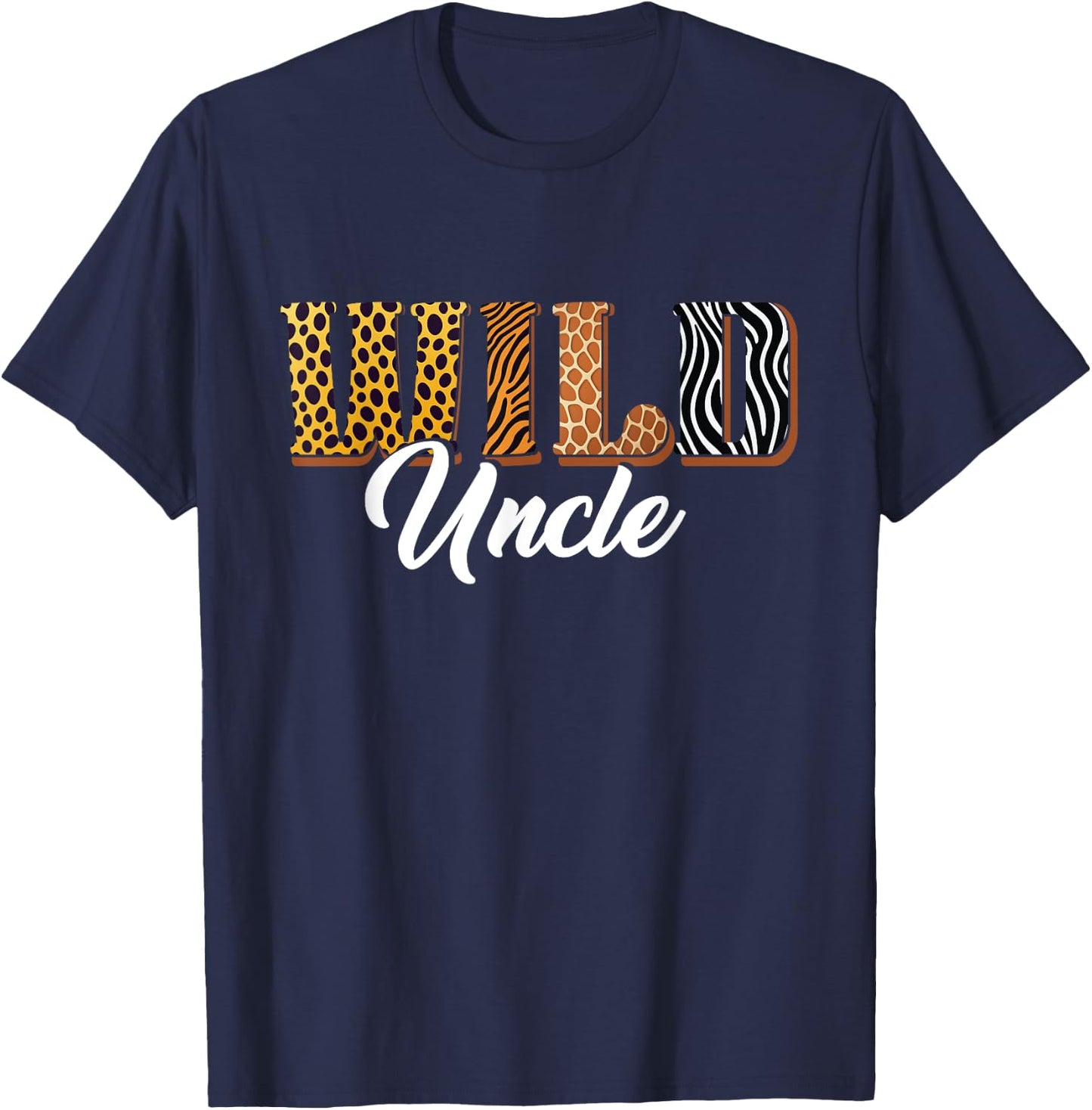 Wild Uncle Zoo Safari Jungle Animal Birthday Matching Family T-Shirt - T-Shirt | Navy