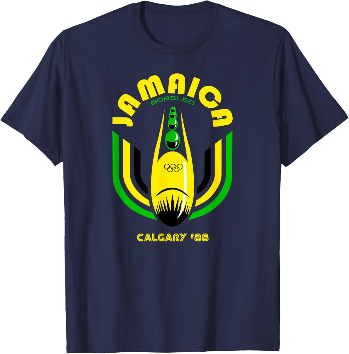 Jamaica Bobsled Team Vintage 1988 Shirt Retro T-Shirt - T-Shirt | Navy
