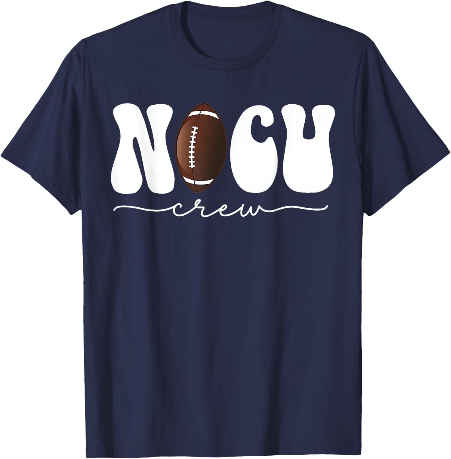Football NICU Nurse Sports Nurse Appreciation Nurses Week T-Shirt - T-Shirt | Navy