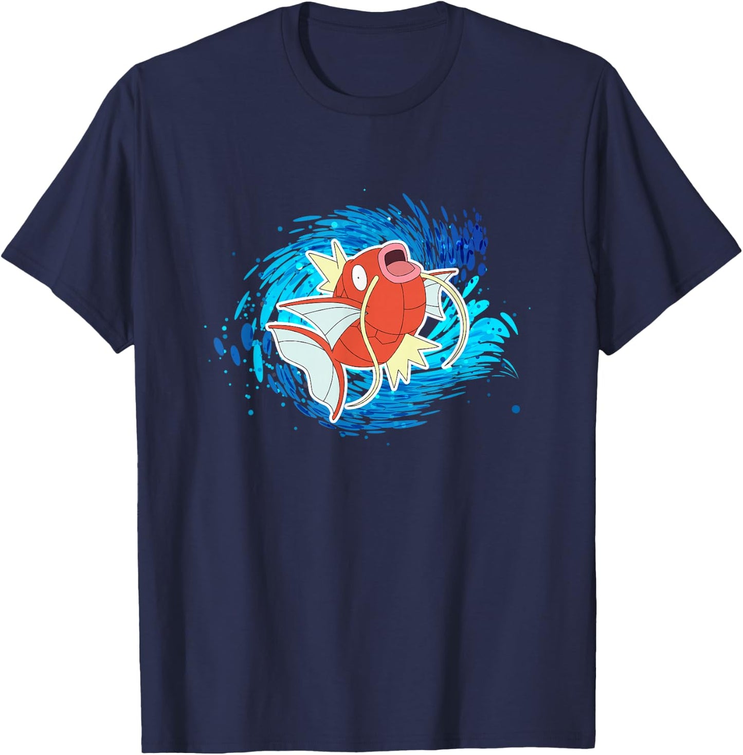 Pokémon Magikarp Using Splash Water Vortex Logo T-Shirt - T-Shirt | Navy