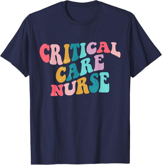 Critical Care Nurse Week Medical ICU Nursing RN Staff CCN T-Shirt - T-Shirt | Navy