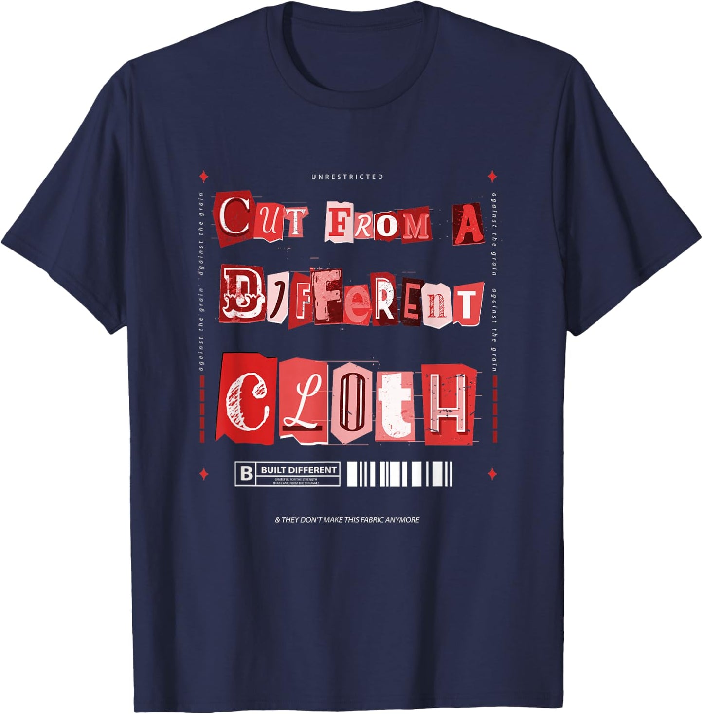 Red Cut from A Different Cloth Red Graphic T-Shirt - T-Shirt | Navy